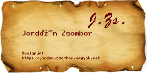 Jordán Zsombor névjegykártya