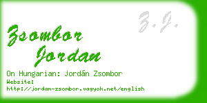zsombor jordan business card